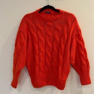 Women’s Orange Jumper Sweater Oversized size S long sleeve